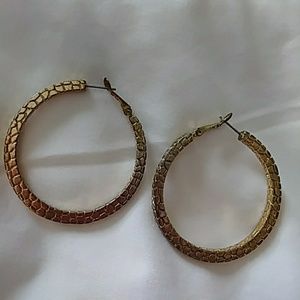 Golden Textured Hoop earrings